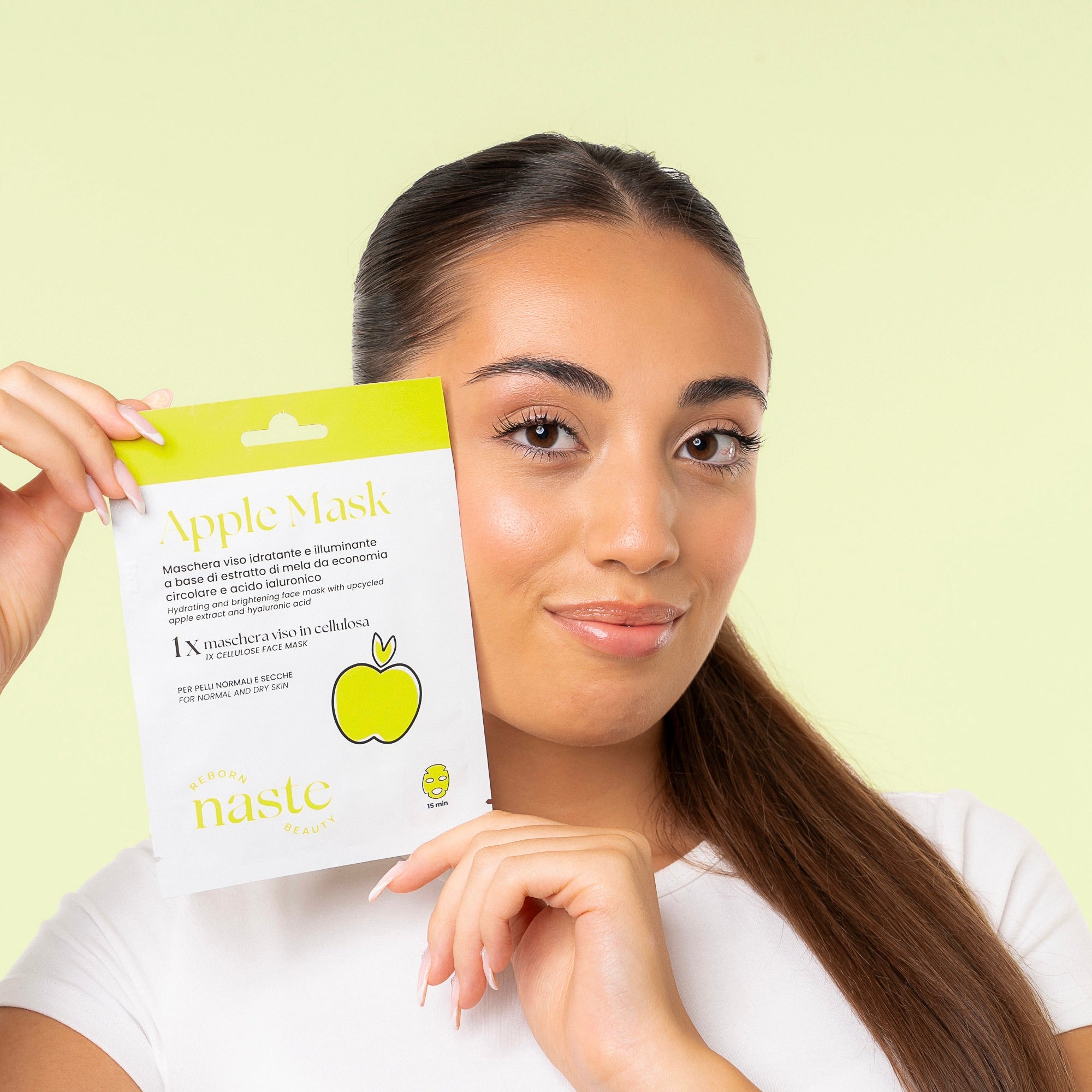 Maschera viso idratante mela