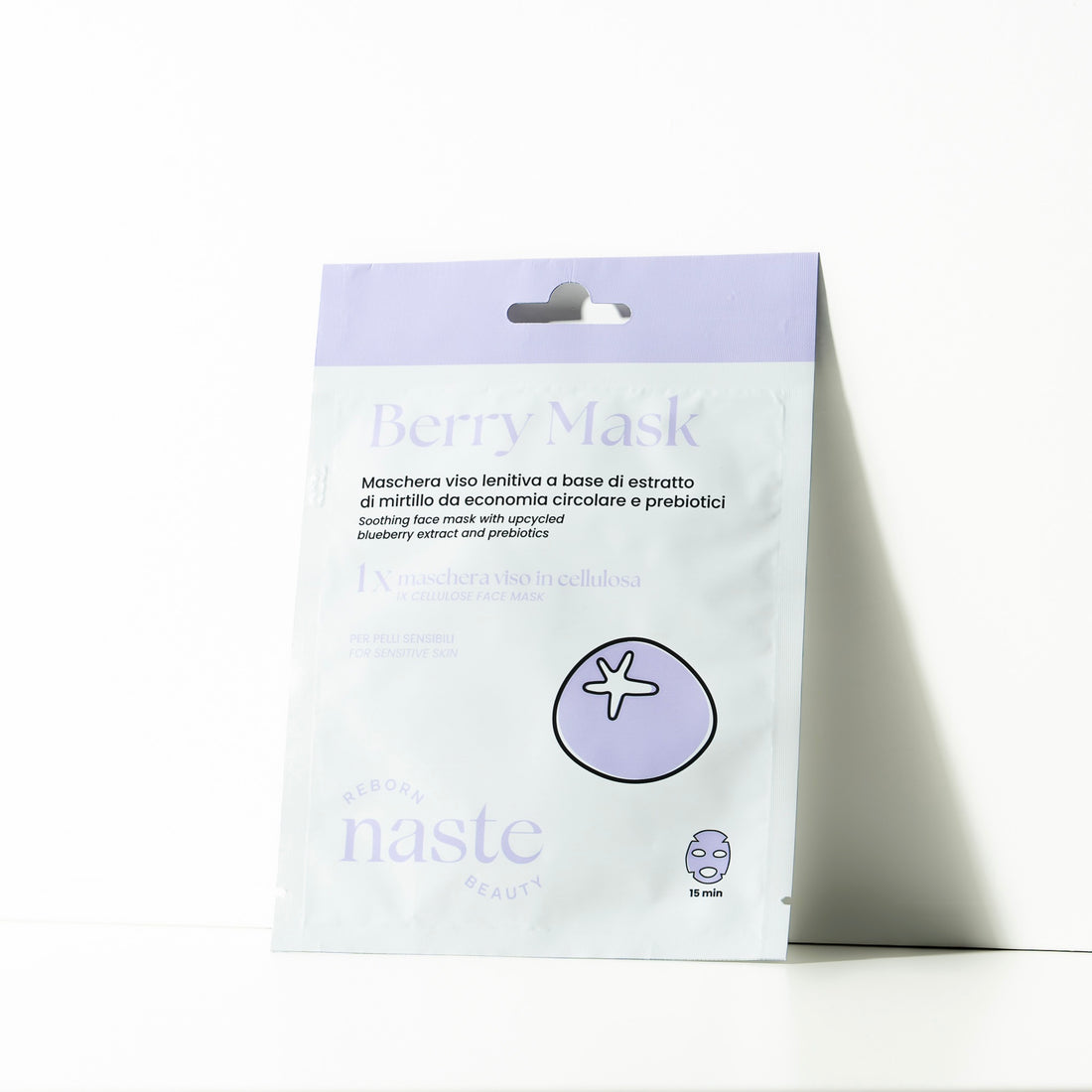 Maschera viso lenitiva mirtillo