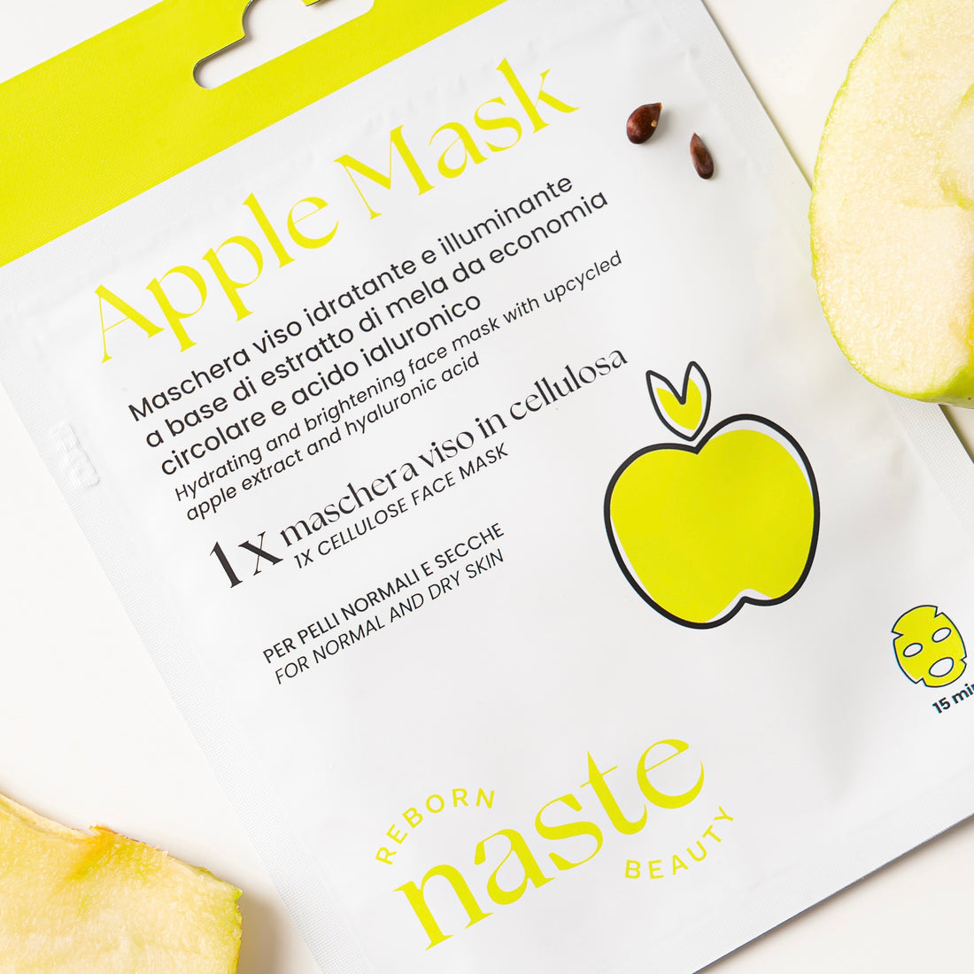 Maschera viso idratante mela