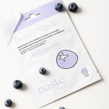 Maschera viso lenitiva mirtillo