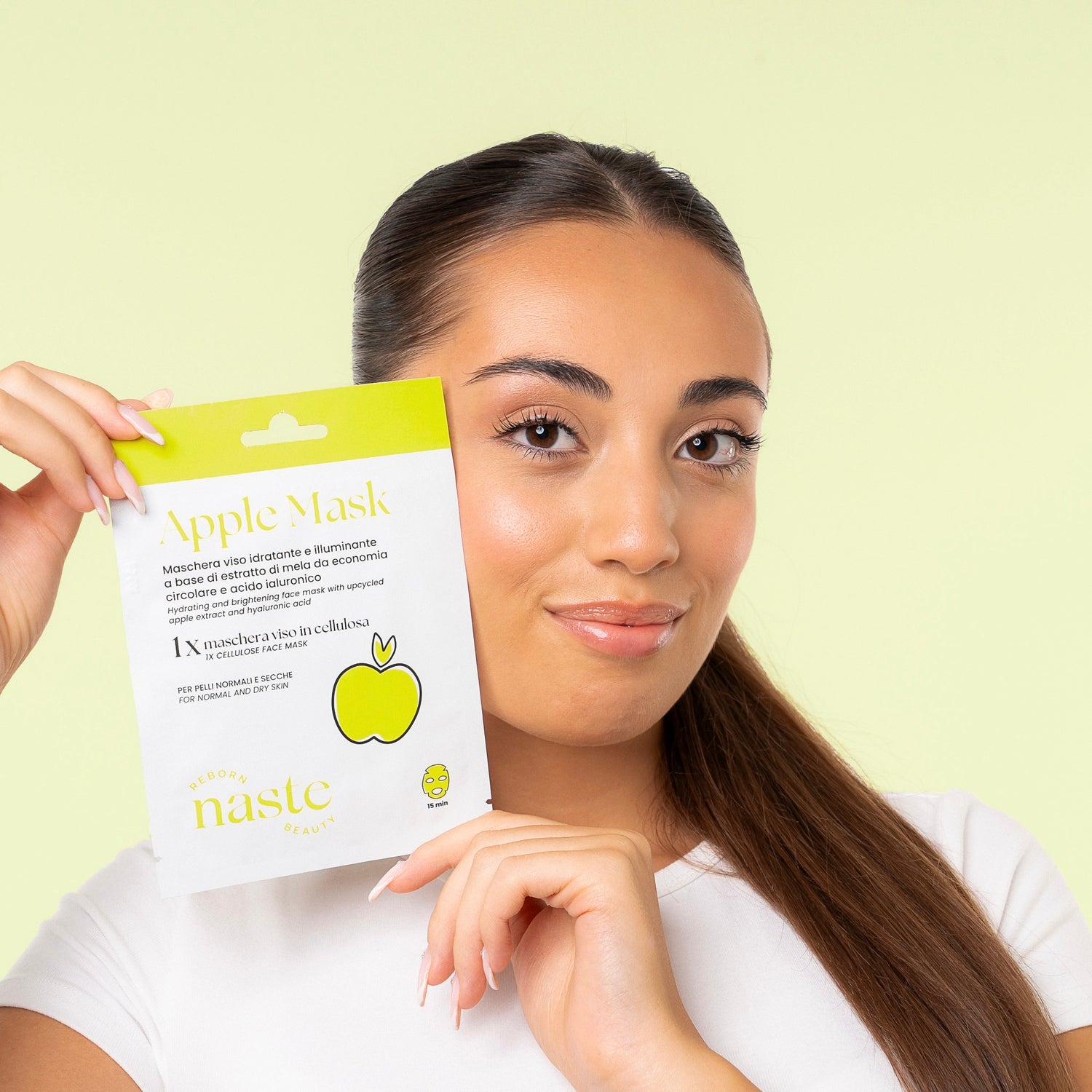 Maschera viso idratante mela