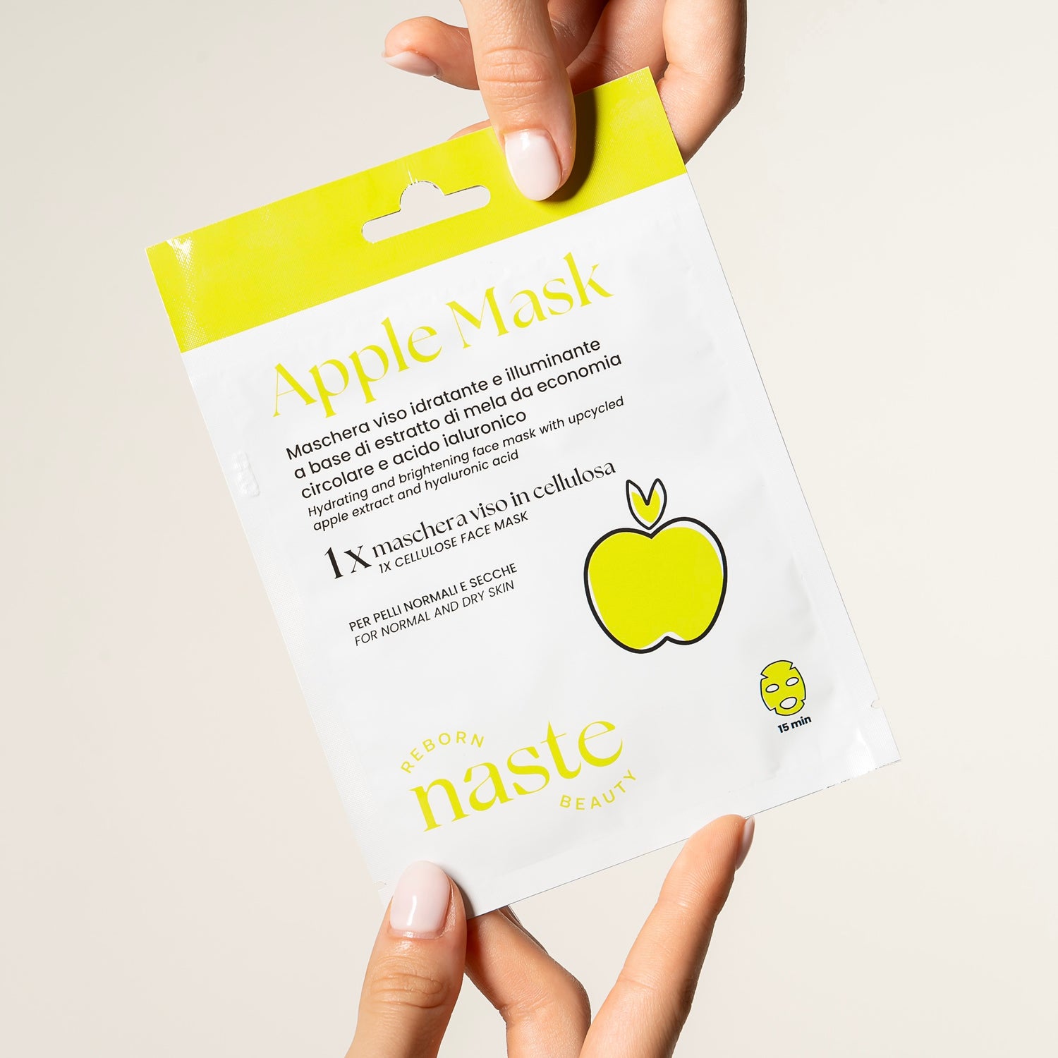 Maschera viso idratante mela